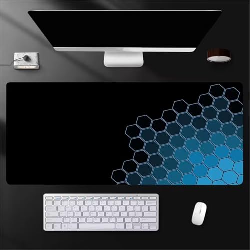 Blauer Minimalist Mauspad Gaming,Extra groß Mauspads Tastatur Matte,mit Genähte Kanten XXL Mousepad,Erweiterter rutschfeste Desk Mat für Gamer & Home Office 600x300x2mm Blauer Minimalist Mauspad Gaming,Extra groß Mauspads Tastatur Matte,mit Genähte Kanten XXL Mousepad,Erweiterter rutschfeste Desk Mat für Gamer & Home Office 600x300x2mm von Tainrun