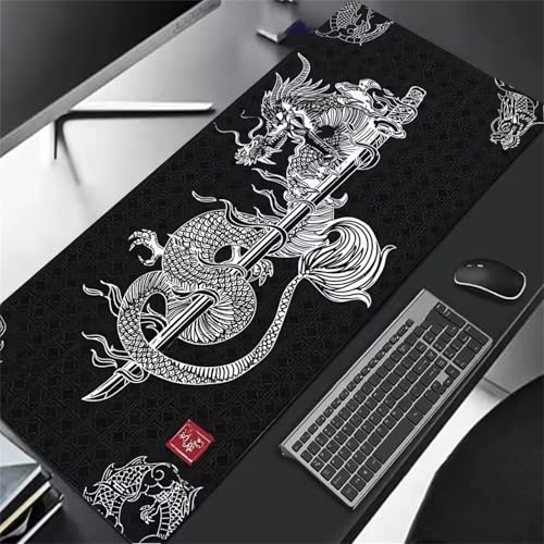Drachenmuster Gaming Mouse Pad Large Mouse Mat,600x300x2mm Washable Laptop Desk Pad,with Non-Slip Rubber Base and Durable Stitched Edge,Extended Mousepad XXL for Office/Gaming Drachenmuster Gaming Mouse Pad Large Mouse Mat,600x300x2mm Washable Laptop Desk Pad,with Non-Slip Rubber Base and Durable Stitched Edge,Extended Mousepad XXL for Office/Gaming von Tainrun