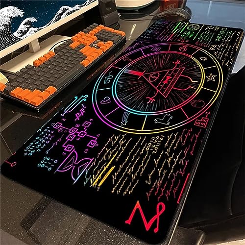 Tainrun Mauspad,Groß XXL Gaming Mauspad Extended Large Vintage Farbigen Linien Mouse Pad Premium-Strukturiertes Rutschfestes mit Genähten Kanten Schreibtisch Matte für Notebooks, PC 1200x600x2mm von Tainrun