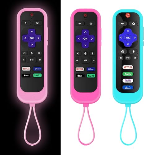 Taiyiluo Silikon-Schutzhülle für Onn Roku Fernbedienung, Roku Express 4K+, Hisense Roku TV, Roku Fernbedienung mit Tracker, passend für Sharp Roku TV, leuchtet im Dunkeln, 3 Stück Taiyiluo Silikon-Schutzhülle für Onn Roku Fernbedienung, Roku Express 4K+, Hisense Roku TV, Roku Fernbedienung mit Tracker, passend für Sharp Roku TV, leuchtet im Dunkeln, 3 Stück von Taiyiluo