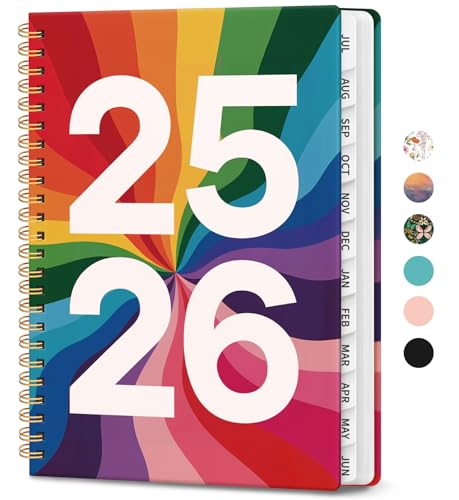 Planer 2025–2026, akademisches Jahr, Monats- und Wochenkalender, Juli 2025–Juni 2026, Hardcover für Lehrer, Studenten, Planungsbuch mit Tabs, perfekt für Schule, Bürobedarf, 16 x 21,6 cm, Farbe Vortex Planer 2025–2026, akademisches Jahr, Monats- und Wochenkalender, Juli 2025–Juni 2026, Hardcover für Lehrer, Studenten, Planungsbuch mit Tabs, perfekt für Schule, Bürobedarf, 16 x 21,6 cm, Farbe Vortex von Taja