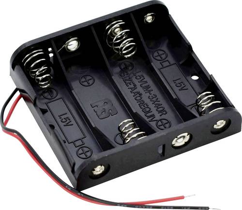 Takachi SN34 Batteriehalter 4x Mignon (AA) Kabel (L x B x H) 61.9 x 57.2 x 15mm von Takachi