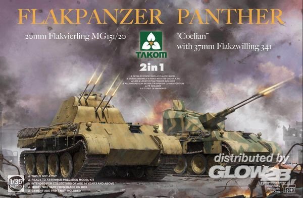 Flakpanzer Panther Coelian - 37mm Flakzwilling 341 & 20mm Flakvierling MG151/20 von Takom