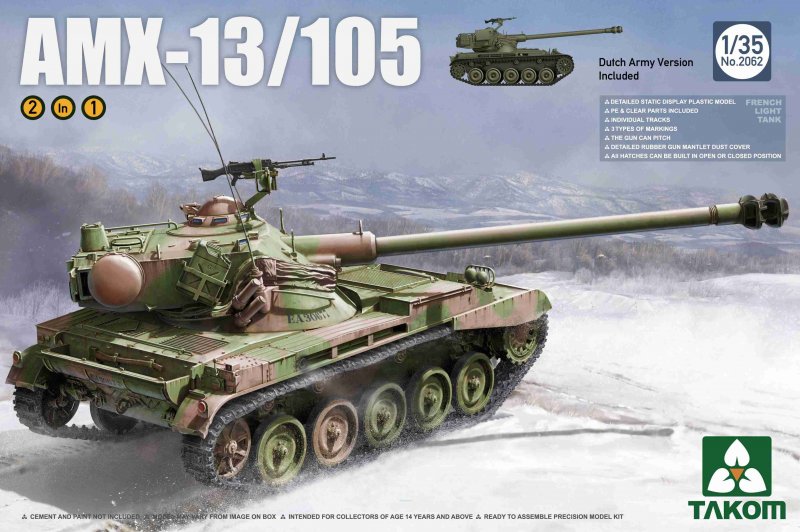 French Light Tank AMX-13/105  2 in 1 von Takom