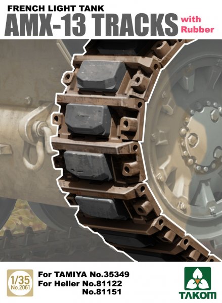 French Light Tank AMX-13 Tracks with Rub Rubber French Light Tank AMX-13 Tracks with Rub Rubber von Takom