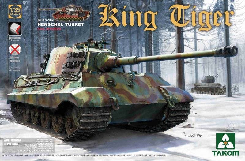 WWII German Heavy Tank Sd.Kfz.182 King Tiger Henschel Turret w/interior von Takom
