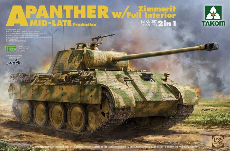WWII German medium Tank Sd.Kfz.171/267 Panther A Mid/late production WWII German medium Tank Sd.Kfz.171/267 Panther A Mid/late production von Takom