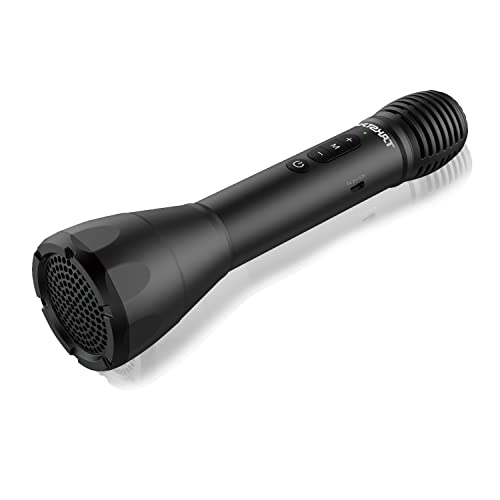 Takstar 2 in 1 Bluetooth drahtloses Mikrofon und Sprachverstärker, Karaoke-Mikrofon eingebauter Lautsprecher, tragbarer Lautsprecher für Karaoke, Meetings, Outdoor, Rede, Party DA10 (schwarz) von Takstar