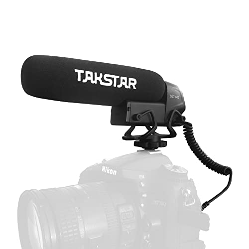 Takstar Videomikrofon Super-Kardioid Kondensor Mikrofone Professionelle 3,5mm Klinke Externes Mini Shotgun Mikrofone für Vlog Video Studio DSLR Camera Smartphone Filmproduktion Aufnahmen Podcasting von Takstar