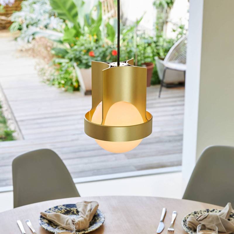 Tala Hängeleuchte Loop Large, Alu, LED-Globe, gold von Tala