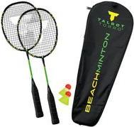 TALBOT torro Beachminton Set, Farbe: schwarz-neongrün Inhalt: 2 Beachminton Schläger, Länge: 125 mm, 2 kleine - 1 Stück (449419) von Talbot torro