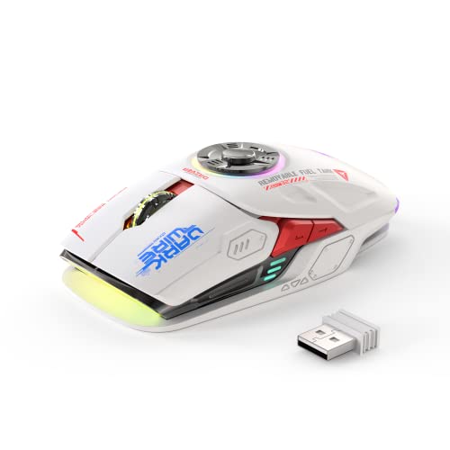 Taleas Gyro-Mouse, Kabellose Maus mit Spinner Funktion. LED Beleuchtung, 5 Funktionstasten, Wireless Bluetooth, Wiederaufladbar USB. Ergonomisch für Beste Produktivität - Wie? von Taleas