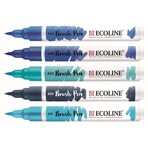 Talens ECOLINE® Brush-Pens blau, 5 St. von Talens ECOLINE®