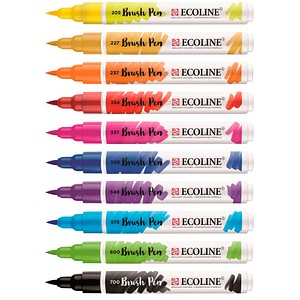 Talens ECOLINE® Brush-Pens farbsortiert, 10 St. von Talens ECOLINE®