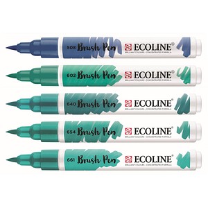 Talens ECOLINE® Brush-Pens grün, 5 St. von Talens ECOLINE®