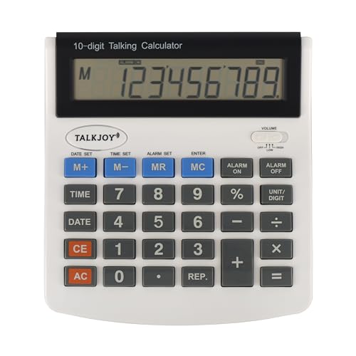 Profi XXL sprechender Taschenrechner mit Sprachausgabe Tischrechner große Tasten Rechner rechnen von TalkJoy