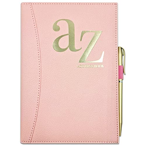 A to Z Telefon A5 Adressbuch A-Z Index Hard Back Cover mit Stift (Rosa) von Tallon