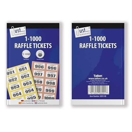 Garderoben-Lotterielose mit Zahlen von 1 bis 1000 von Just stationery