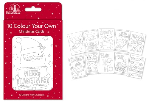 Tallon Festive Wonderland Weihnachtskarten, zum Ausmalen, sortiert, Box mit 10 Stück Tallon Festive Wonderland Weihnachtskarten, zum Ausmalen, sortiert, Box mit 10 Stück von Tallon