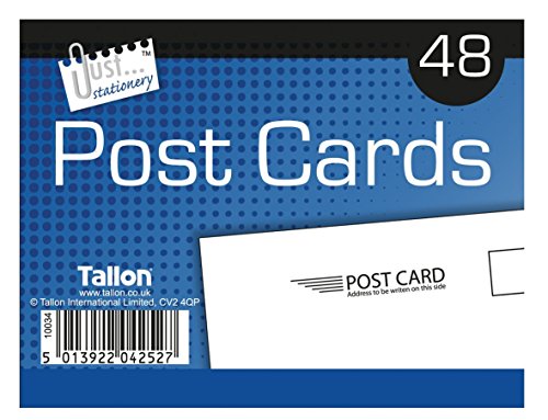 Tallon Just Stationery Post Card (Pack of 48), White-black, 140x100mm von Tallon
