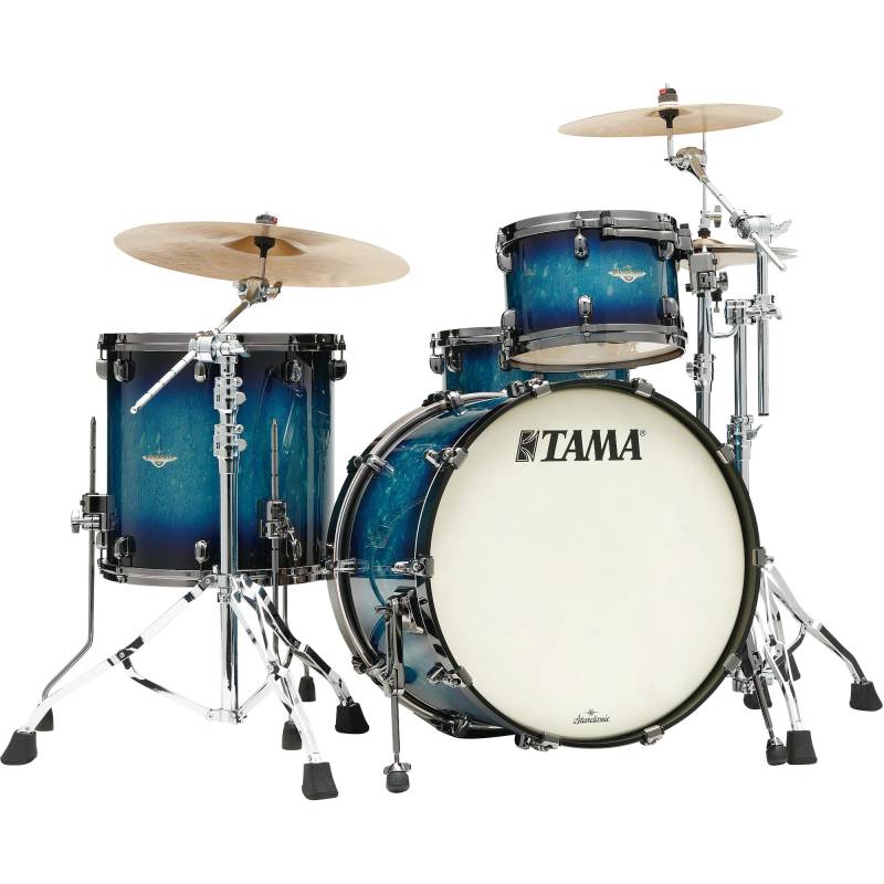 Tama MA32CZBNS-MEB Starclassic Maple Molten Electric Blue Burst 3-Piece Shell Set with Black Nickel Hardware von Tama