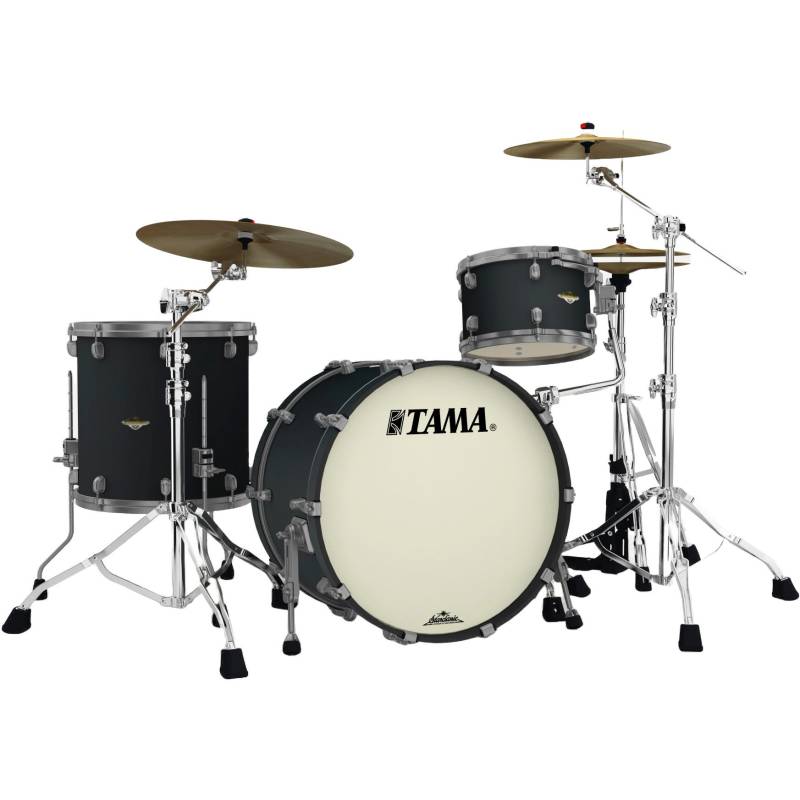 Tama MA32CZUS-FBK Starclassic Maple Flat Black Smoked Black Nickel 3-Piece Shell Set von Tama