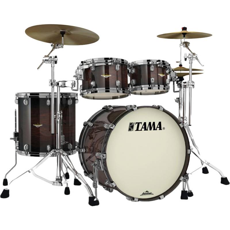 Tama MA42TZBNS-DMB Starclassic Maple Dark Mocha Burst 4-Piece Shell Set with Black Nickel-Plated Hardware von Tama