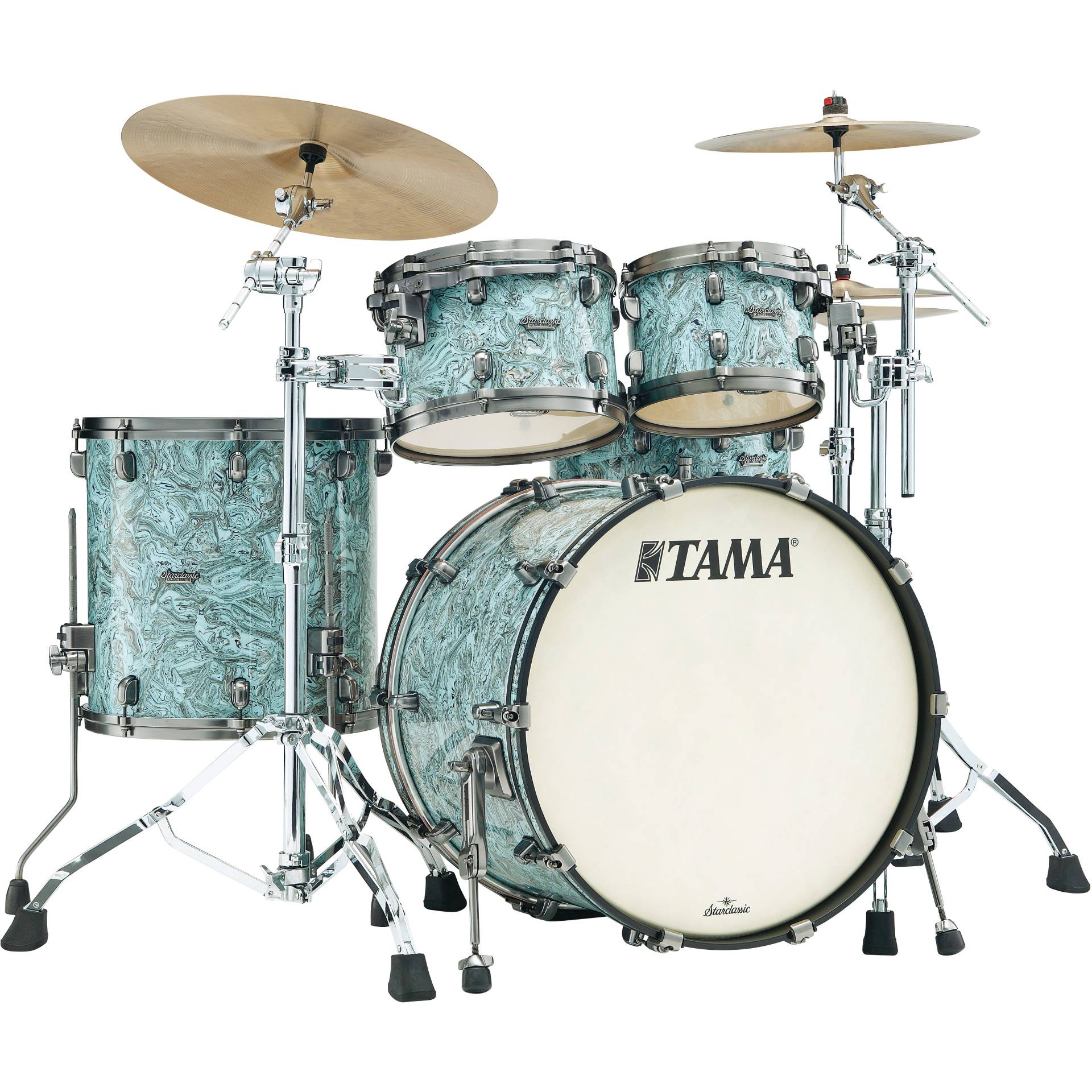 Tama MR42TZUS-SLW Starclassic Maple 4-Piece Shell Set (Sky Blue Swirl) von Tama