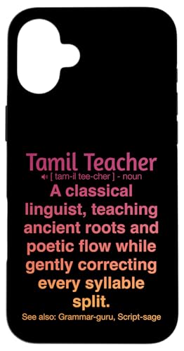 Tamilischer Lehrer Hülle für iPhone 16 Plus von Tamil Teacher Gifts & Tees