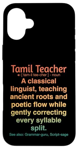 Tamilischer Lehrer Hülle für iPhone 16 Plus von Tamil Teacher Gifts & Tees