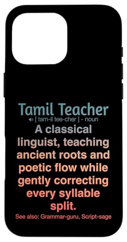 Tamilischer Lehrer Hülle für iPhone 16 Pro Max von Tamil Teacher Gifts & Tees