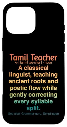 Tamilischer Lehrer Hülle für iPhone 16 Pro Max von Tamil Teacher Gifts & Tees