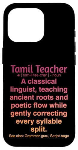 Tamilischer Lehrer Hülle für iPhone 16 Pro von Tamil Teacher Gifts & Tees