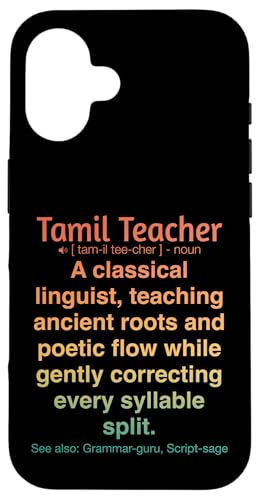 Tamilischer Lehrer Hülle für iPhone 16 von Tamil Teacher Gifts & Tees