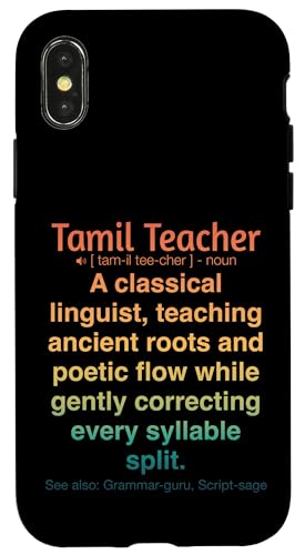 Tamilischer Lehrer Hülle für iPhone X/XS von Tamil Teacher Gifts & Tees