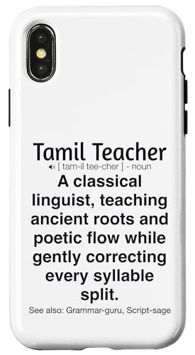 Tamilischer Lehrer Hülle für iPhone X/XS von Tamil Teacher Gifts & Tees