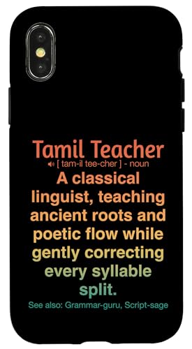 Tamilischer Lehrer Hülle für iPhone X/XS von Tamil Teacher Gifts & Tees