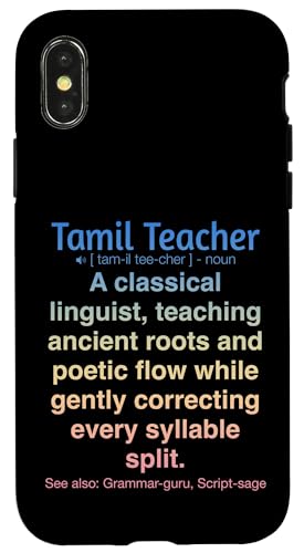 Tamilischer Lehrer Hülle für iPhone X/XS von Tamil Teacher Gifts & Tees