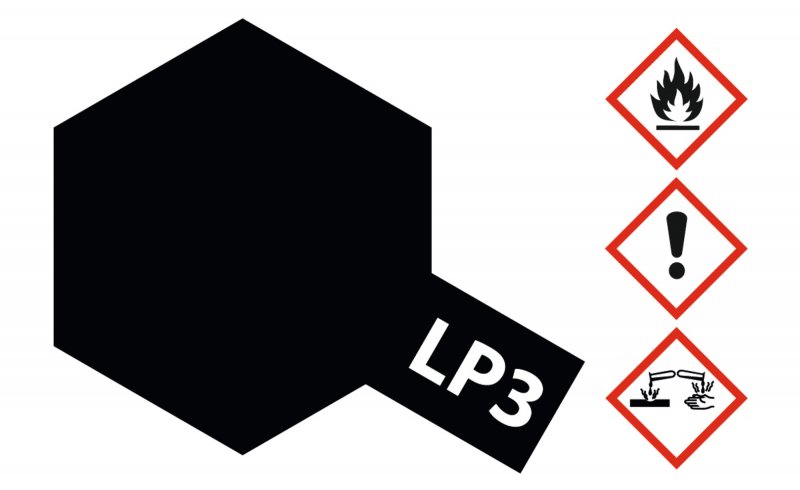 LP-3 Schwarz matt [10ml] von Tamiya