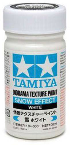 Tamiya 87119 Modellbahn-Texturfarbe Schnee-Weiß 100ml von Tamiya