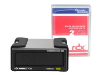 Overland-Tandberg RDX Laufwerkskit mit 2TB Kassette, extern, schwarz, USB3+, Speicherlaufwerk, RDX-Kartusche, USB 3.2 Gen 1 (3.1 Gen 1), HDD, UL 60950, CSA C22.2 No. 60950, IEC 60950/ EN60950 FCC 47CFR, part 15, class B, CISPR22, class B,..., 2 TB von Tandberg Data