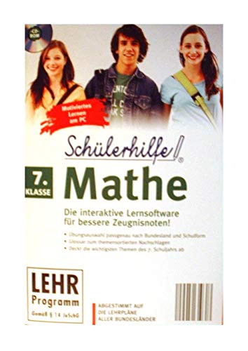 Schülerhilfe! ~ Mathe - 7. Klasse - (Lehr-Programm Gemäß §14 JuSchG) [CD-ROM] von Tandem Verlag