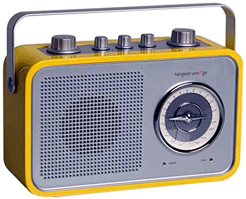 Tangent UNO 2 go Tragbares Radio (UKW-/MW-Tuner, Akku-Ladefunktion, Lautstärkeregler, Kopfhörer-Anschluß, AUX-Eingang) gelb von Tangent