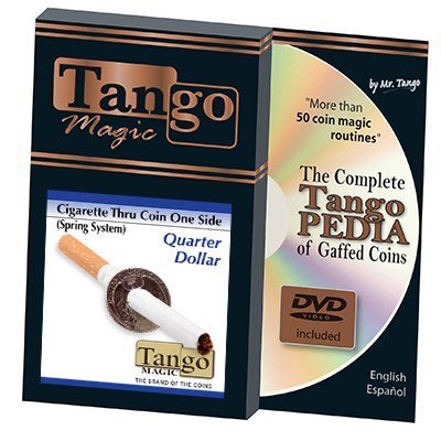 Cigarette Thru Quarter (One Sided w/DVD)D0013 by Tango Magic - Trick von Tango Magic