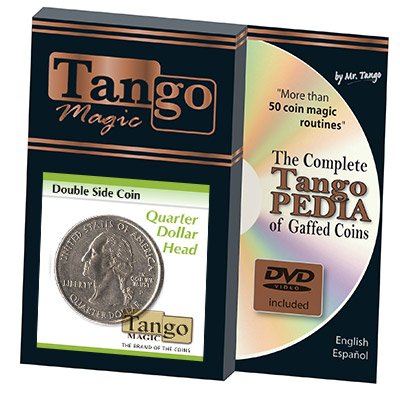 Double Side Quarter (Heads w/DVD)(D0078) by Tango - Tricks von Tango Magic
