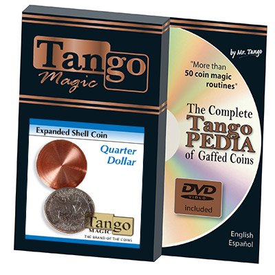 Expanded Quarter Shell (w/DVD) (D0012) by Tango - Trick von Tango Magic
