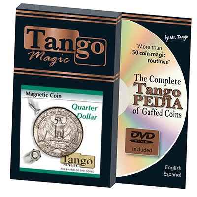 Magnetic Coin D0026(Quarter Dollar w/DVD) by Tango - Trick von Tango Magic