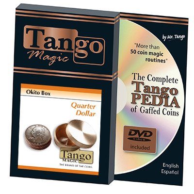 Okito Box (Brass w/DVD) - US Quarter by Tango Magic -Trick (B0010) von Tango Magic
