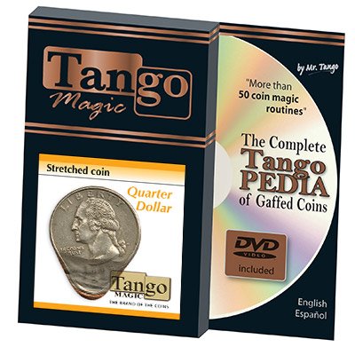 Stretched Coin Quarter Dollar (w/DVD) by Tango- (D0095) von Tango Magic