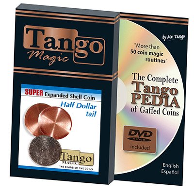 Super Expanded Shell Half Dollar tail (w/DVD) by Tango -Trick (D0082) von Tango Magic
